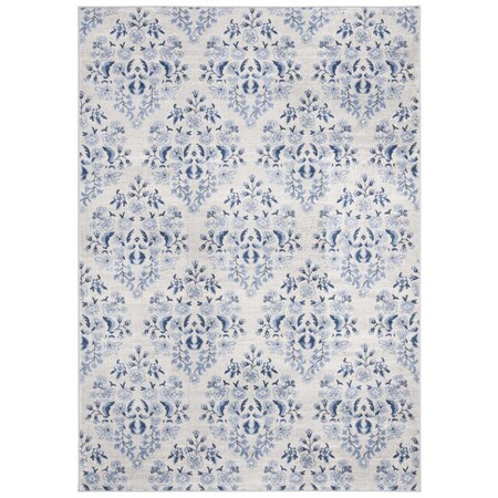 Safavieh 8 x 8 ft. Martha Stewart 28 Contemporary Round Rug - Cream & Blue MSR2856D-8R